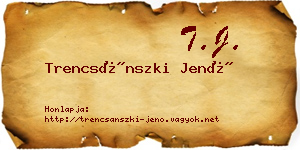 Trencsánszki Jenő névjegykártya