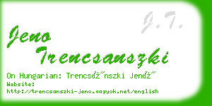 jeno trencsanszki business card